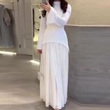 Fongt 2025 New Round Collar Bump Color Splicing Back Strap To Repair Dress