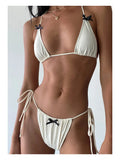 Fongt New Summer Sexy Bikini Swimsuit Bow Tie Tie Biniki Swimsuit