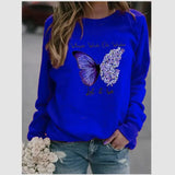 Long Sleeve O-Neck Loose Hoodie Fashion Ladies