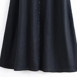 Fongt Homemade New Women's Classic Linen Hanging Neckless Dress 2731069