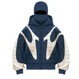 Fongt Double Hat Unique Design Hoodie Autumn And Winter New Men's And Women's Same Loose Y2K Jacket