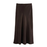 Fongt Women's Clothing INS Explosive Multi-Color Fashion Commuter Silk Stupor Feel Stubble Skirt