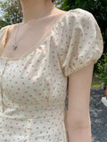 Solid Color Lace Trim Square-Neck Tee-Outfit