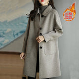 Fongt This Coat Woman 2025 Autumn And Winter New Small Man Thick Korean Version Of The Long-Term Coat