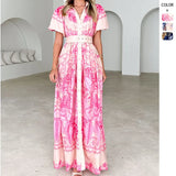 Fongt Collar Lotus Side Top High Waist Three-Dimensional Skirt Half Dress Suit Woman