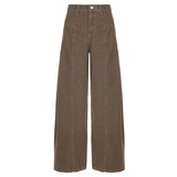 Fongt Made Old Loose Split Jeans Women 2025 Ancient Early Street To Shoot Thin Straight Trousers New Trousers