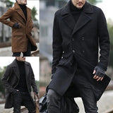 Fongt Winter New Ebay Double-Dled Middle-Long Men's Collar Hairs And Wind Coat Wish