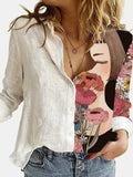 Women Lapel Long Sleeves Single Breasted