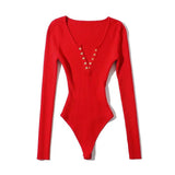 Fongt Style Trend Long-Sleeved V-Neck Buckle-Coat Shirt Bottoming Women's Solid-Colored Clothes Based On