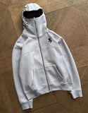 Fongt Hoodie Double-Headed Zippered Niche Design New Eyes Can See Simple Embroidery Coat Guard
