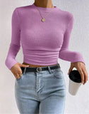 Fongt And Winter Repair With Long-Sleeved T-Shirt Rounded Women's T-Shirt