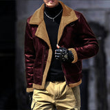 Fongt New Fur All-In-One Lamb Hairy Men's Coat With Thick Woolen Velvet Jacket Blow List