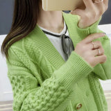 Femme Nouveaute 2022 Sweater Women Solid Long Sleeve Button Pullover Women Sweater Cardigans Knit Jersey Mujer Pull