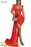 Beautiful Rhinestones Long Straps Mini Dress Womens New Chic Cut-Out Sheer Mesh Sequins Party Dresses Christmas
