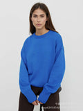 Fongt Sales Of Solid Color Round-Neck Sweater Women 2025 Burst Soft Knitted Top