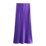 Fongt Women's Clothing INS Explosive Multi-Color Fashion Commuter Silk Stupor Feel Stubble Skirt