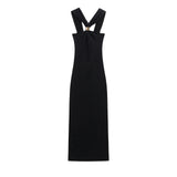Fongt Homemade New Women's Gold Knitted Neck Dress 4938118