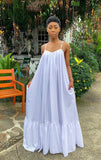 Short Sleeve Ruffled Maxi Long