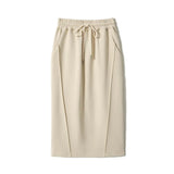 Fongt Summer New Fashion Sports Casual Lazy Set Soft Short-Sleeved Top + Open Skirt Suit