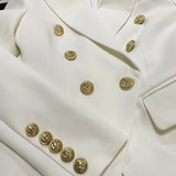QUALITY New Fashion 2023 Runway Star Style Jacket Women's Gold Buttons Double Breasted Blazer