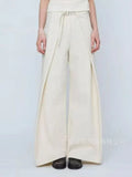 Fongt Women's Wear Irregular Loose Casual Trousers Wide Leg Trousers