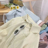 Fongt Chic Texture Folds Loose Long-Sleeved Shirt Women Spring Fresh Design Sense Inside And Outside Wear