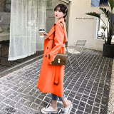 Fongt Windcoat Woman 2025 Spring And Autumn New Korean English Wind Long Short Jacket Tat