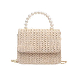 Straw Pearl Cross Body Bag-Outfit
