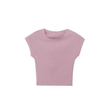 Fongt Summer New Women's Multi-Colored Self-Repair Micro-Sleeveless Design Top T-Shirt