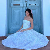 Fongt Summer New Sexy Temperament French Pastoral Wind Slim White Broken Flower Condole
