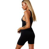 Fongt Body Women's Pants New Fashion Sexy Round Collar Slim Sleeveless Hollow One-Piece