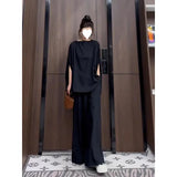 Fongt Able Temperament Of Salt Feeling Fried Street Lively Age Reduction Chiffon Broad Leg Pants Two Sets Of Women's Summer