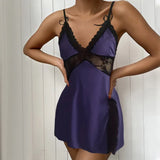 Fongt Women's Sexy Sling Lace Low-Collar Pyjamas Bursts Direct