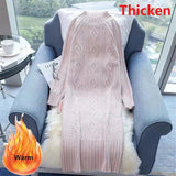 Thicken Plush Velvet Lined Sweater Dress Women's Fall Half Turtleneck Rib Knit Bottom Dresses Elegant Warm Vestido