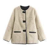 Fongt Women's French-Style Medard Vintage Fur Jacket Coat