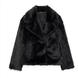 Fongt Women's INS Explosion Artificial Fur Effect Coat