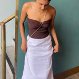 Knit Twisted Tube Top-Outfit