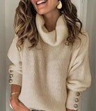 Winter Casual Knitted Turtleneck Sweater Women Warm Pullovers Solid Jumper Plus Size 4XL 5XL Long Sleeve Women's