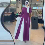 Fongt Autumn New Women's Fashion Hit Color To Receive The Waist Swing Dress