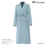 Fongt New Heavy Industry Beads Cowboy Long Wind Coat Coat Coat Female 1760