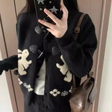 Fongt Version Of Double Zippered Strand Sweater Coat Women's 2025 Winter Design Sense Of The Collar Plus Thick Long-Sleeved Knitted Open Shirt