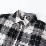 New Loose Design Cotton Plaid Shirt Women Young Style Long Sleeve Blouses Casual Shirts Lady Tops Clothes