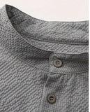 Fongt Men's Fashion Stand-Down Casual Long-Sleeved Shirt