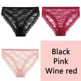 3PCS/Set Perspective Women Lace Panties Female Underpants Sexy Panties For Women Briefs Plus Size Pantys
