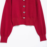 Fongt Homemade New Women's Classic Heart-Shaped Button Knitted Coat 5536/032