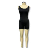 Fongt Bare Back One-Word Collar Sleeveless Jumpsuit Folded Three-Point Jumpsuit Woman