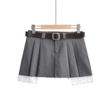 Fongt New Babes Work Dress Short Skirt Fashion Academy Hairy 100-Folded Skirt Sexy A-Shaped Skirt