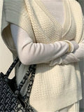 2022 New Sleeveless Vest Waistcoat Vintage Oversized Winter Spring Women Sweaters Pullovers Knitwear Tops