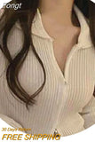 Mujer 2023 Zipper Knitted Cardigan Sweater Women Solid Slim Autumn Winter Clothes Basic Fashion Sweaters Pull