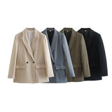 Fongt Homemade New Women's Clothing Seam-Sleeding Casual 4-Colored Suit Jacket